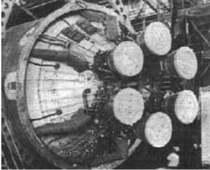 Six Rocketdyne A-3 on the Saturn-IV